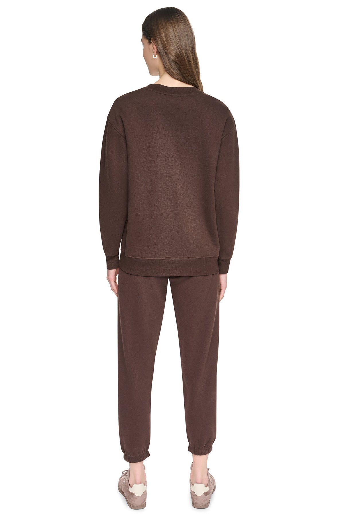 Peacoat/Oat DKNY PUFF VARSITY LOGO PULLOVER
