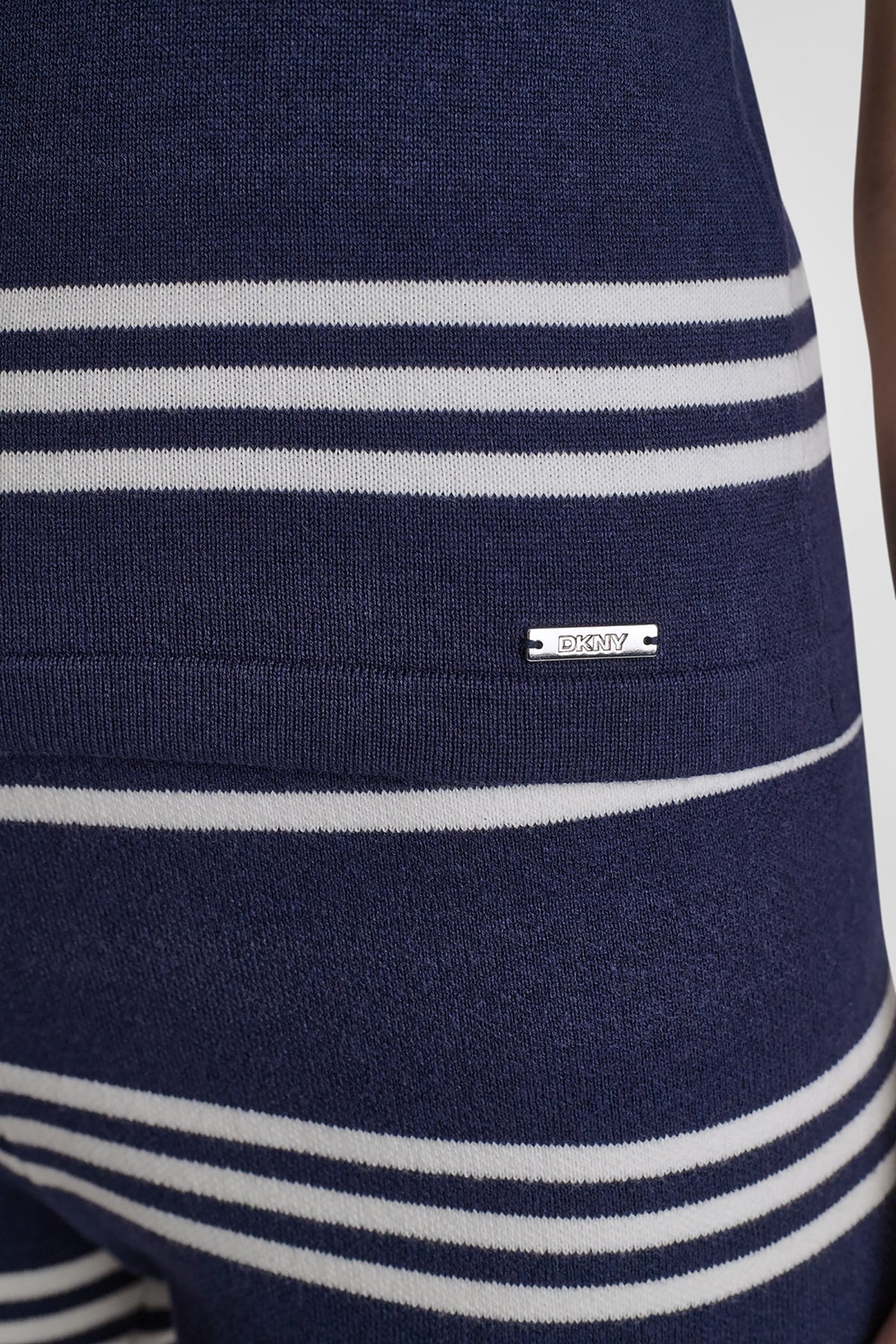 Peacoat/Ivory DKNY ELBOW SLEEVE STRIPED SWEATER