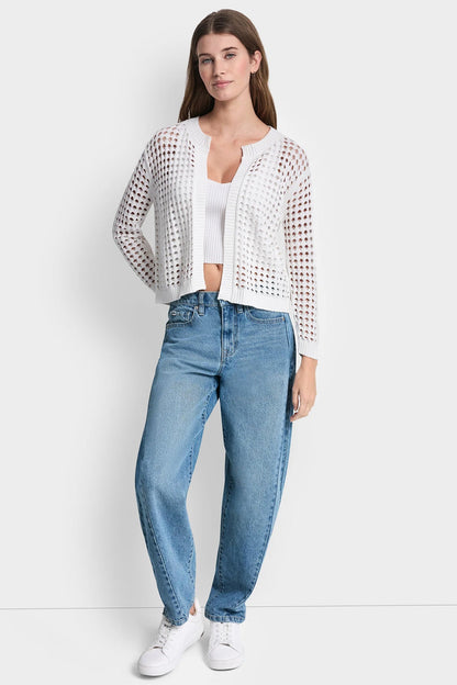 Pebble DKNY OPEN-STITCH CARDIGAN