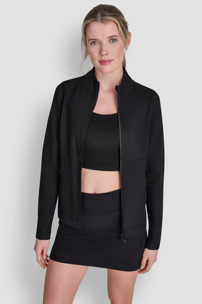 Claret DKNY FUNNEL NECK FULL ZIP JACKET