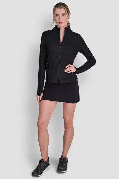 Claret DKNY FUNNEL NECK FULL ZIP JACKET